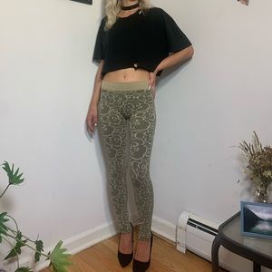 Aventura Black and Tan Jacquard Leggings